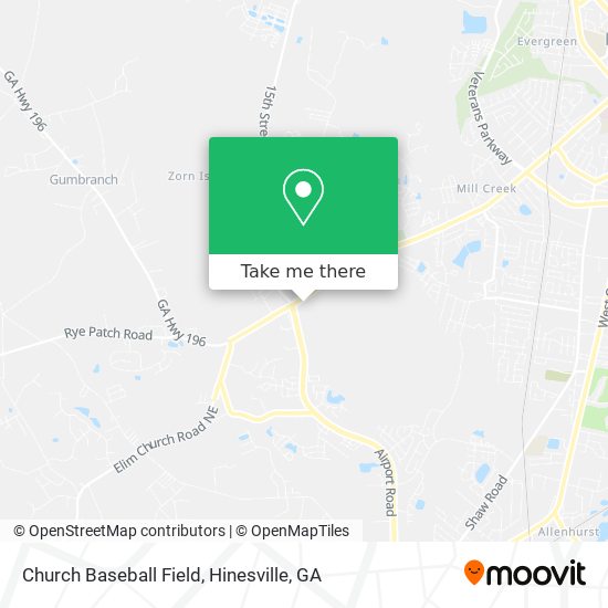 Mapa de Church Baseball Field