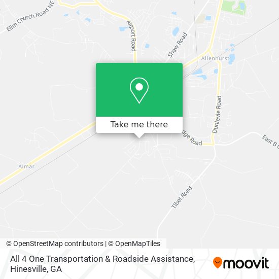 Mapa de All 4 One Transportation & Roadside Assistance