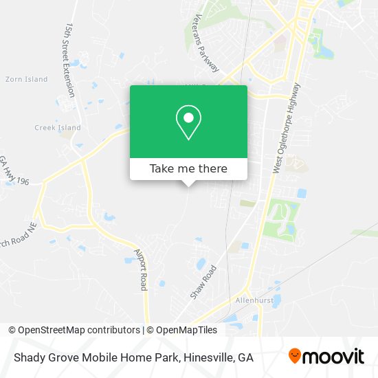 Shady Grove Mobile Home Park map