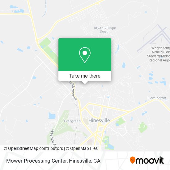 Mapa de Mower Processing Center