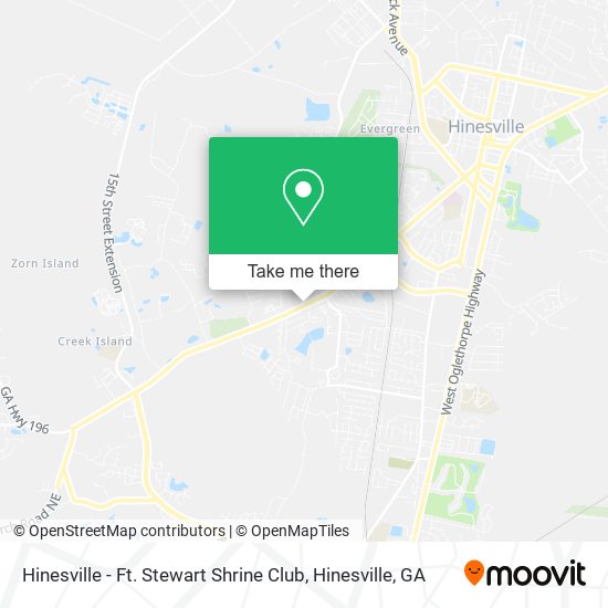 Mapa de Hinesville - Ft. Stewart Shrine Club