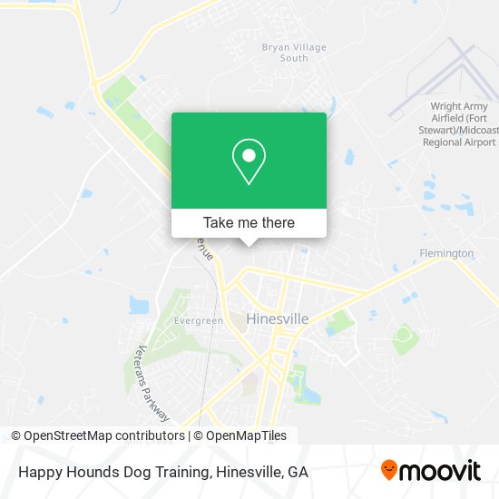 Happy Hounds Dog Training map