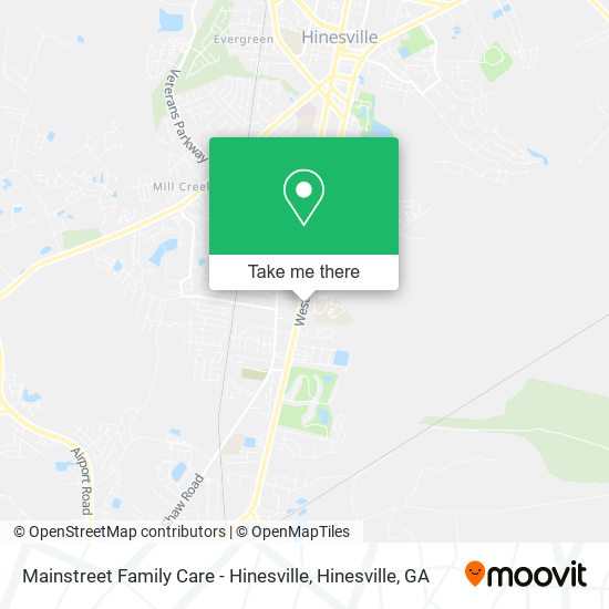 Mapa de Mainstreet Family Care - Hinesville