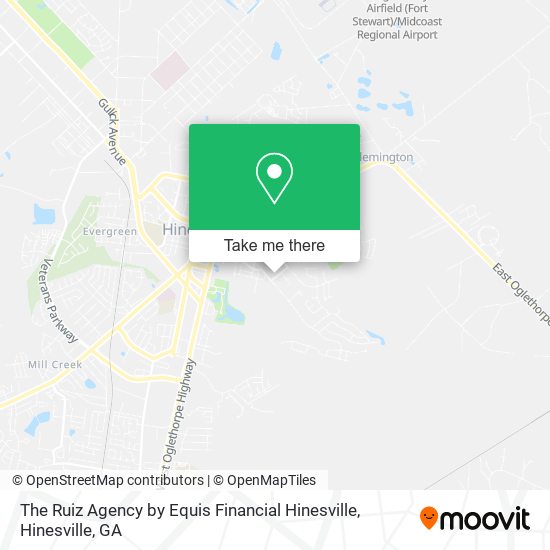 The Ruiz Agency by Equis Financial Hinesville map