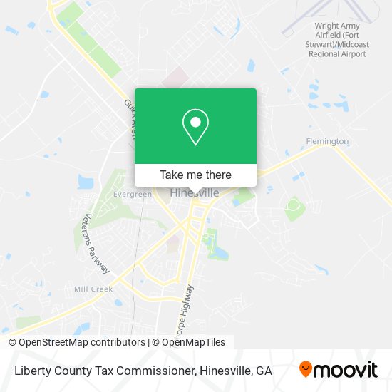 Mapa de Liberty County Tax Commissioner