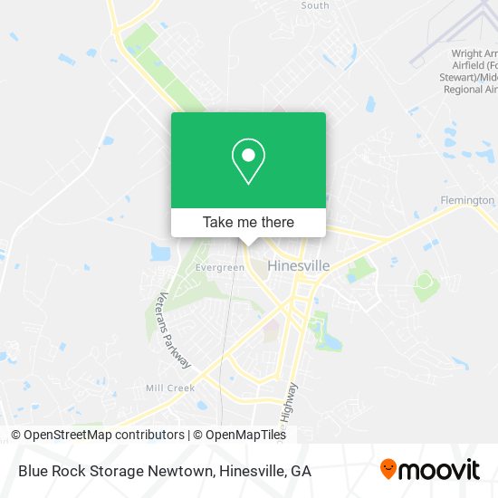 Blue Rock Storage Newtown map