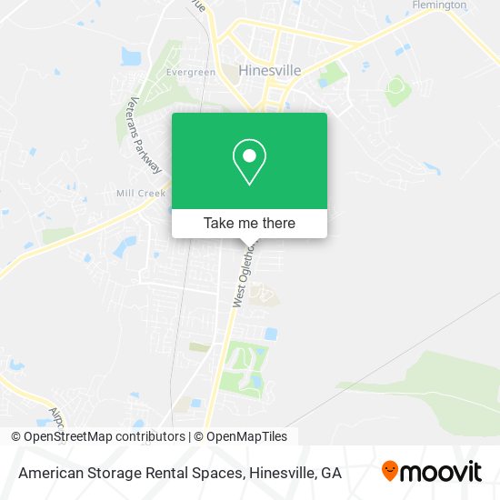 American Storage Rental Spaces map