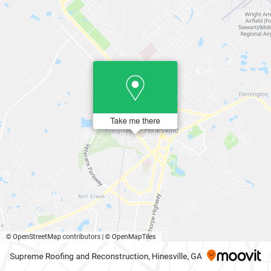 Supreme Roofing and Reconstruction map