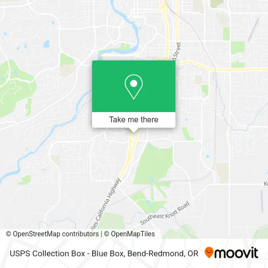 Mapa de USPS Collection Box - Blue Box