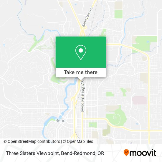 Three Sisters Viewpoint map