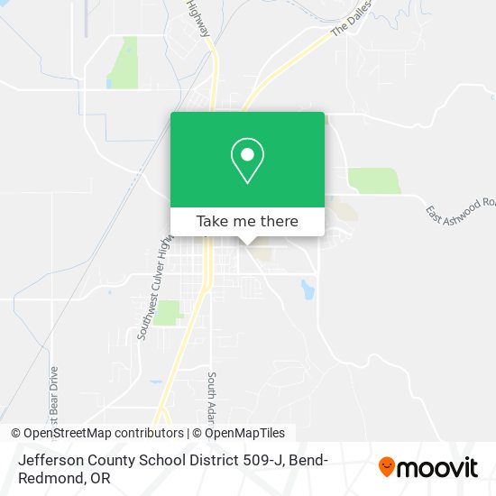 Jefferson County School District 509-J map