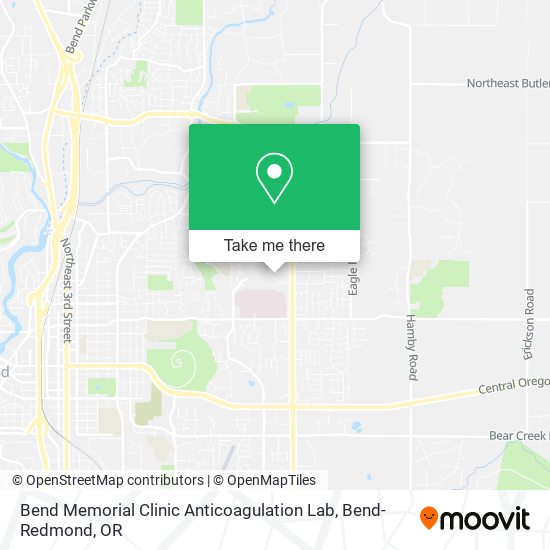 Mapa de Bend Memorial Clinic Anticoagulation Lab