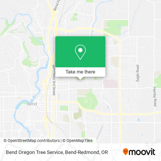 Mapa de Bend Oregon Tree Service