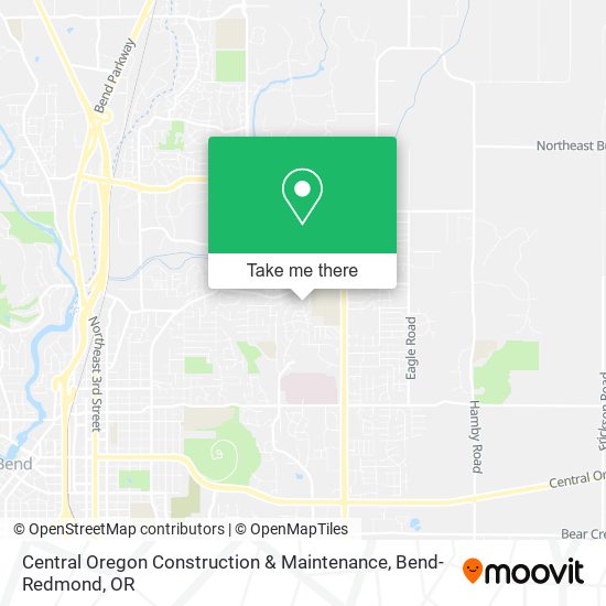 Mapa de Central Oregon Construction & Maintenance