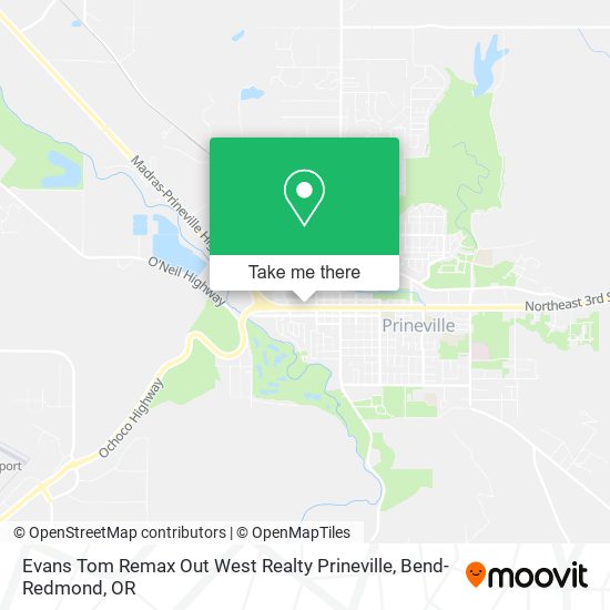 Mapa de Evans Tom Remax Out West Realty Prineville