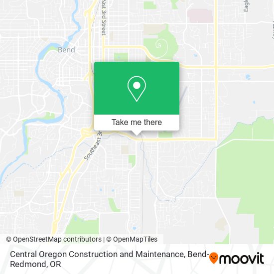 Central Oregon Construction and Maintenance map