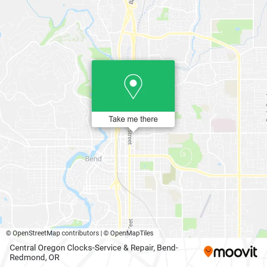 Central Oregon Clocks-Service & Repair map