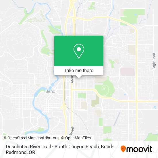 Mapa de Deschutes River Trail - South Canyon Reach