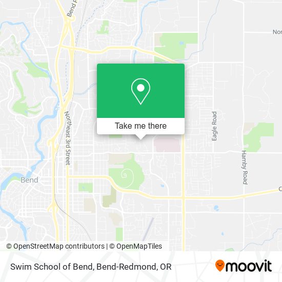 Swim School of Bend map