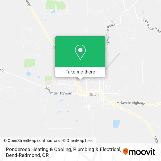 Ponderosa Heating & Cooling, Plumbing & Electrical map