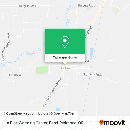 La Pine Warming Center map