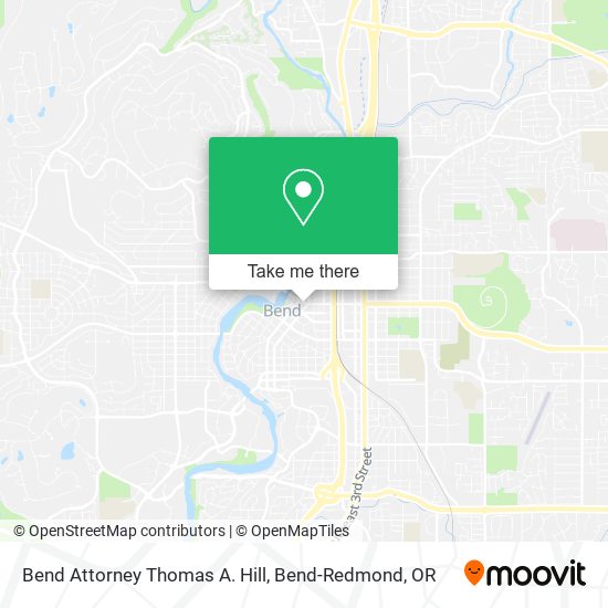 Bend Attorney Thomas A. Hill map