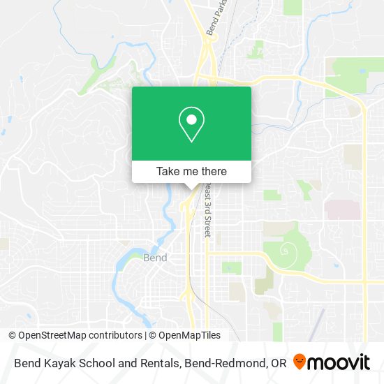 Bend Kayak School and Rentals map