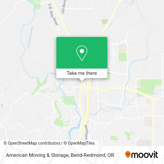 American Moving & Storage map