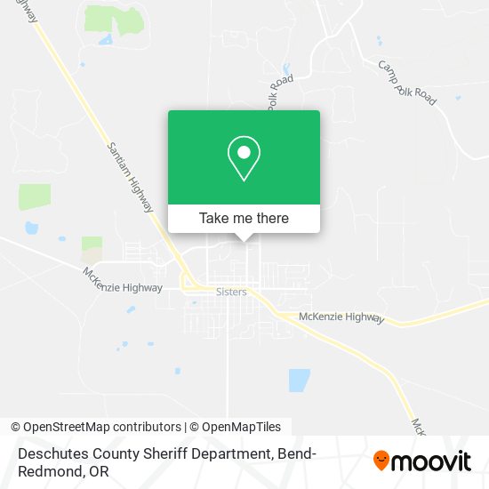 Deschutes County Sheriff Department map