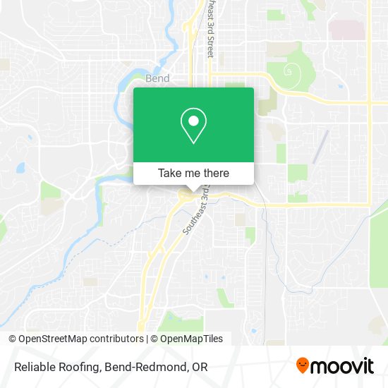 Reliable Roofing map