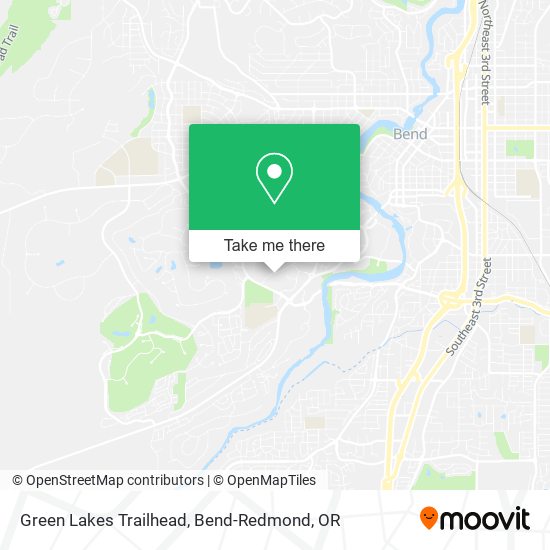 Mapa de Green Lakes Trailhead