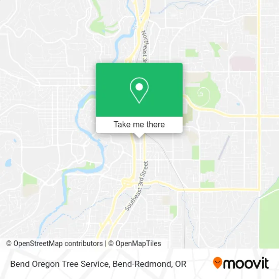 Bend Oregon Tree Service map