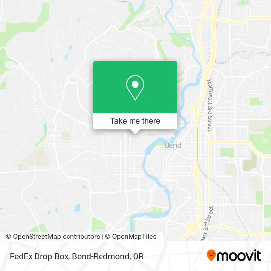 FedEx Drop Box map
