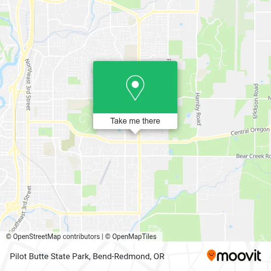 Pilot Butte State Park map