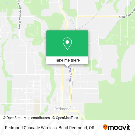 Redmond Cascade Wireless map
