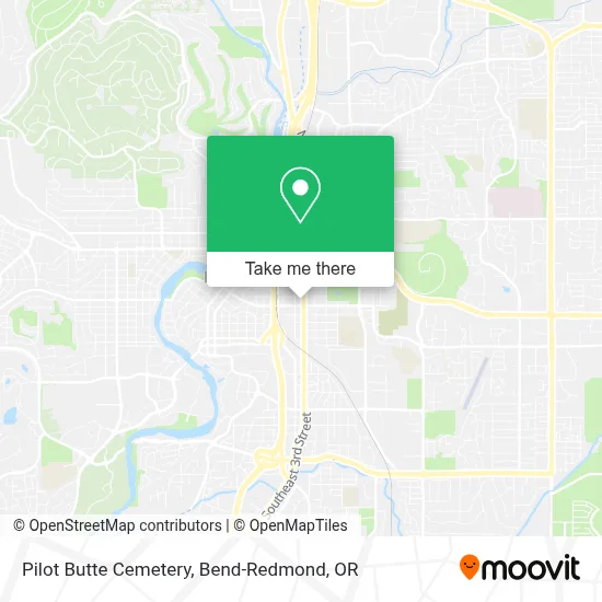 Pilot Butte Cemetery map