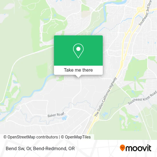 Bend Sw, Or map