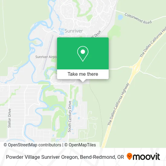 Powder Village Sunriver Oregon map