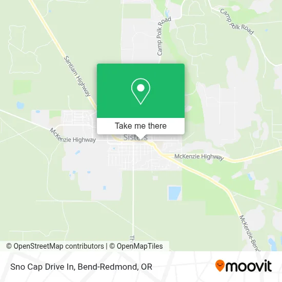 Sno Cap Drive In map