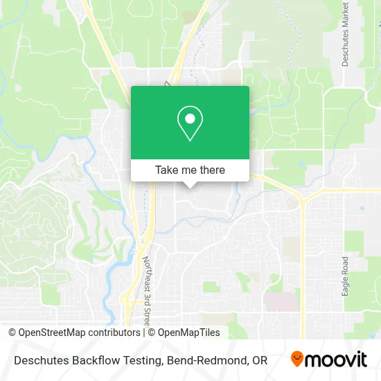 Deschutes Backflow Testing map