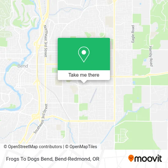 Frogs To Dogs Bend map