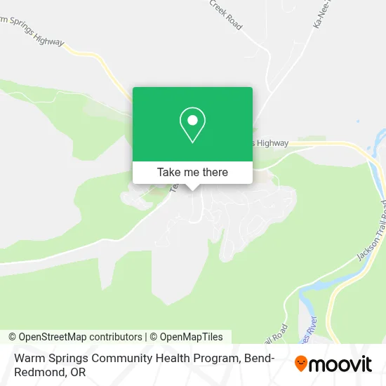 Warm Springs Community Health Program map