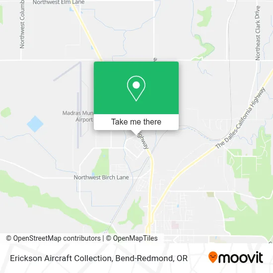 Erickson Aircraft Collection map
