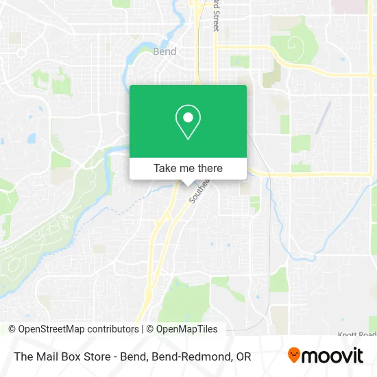The Mail Box Store - Bend map