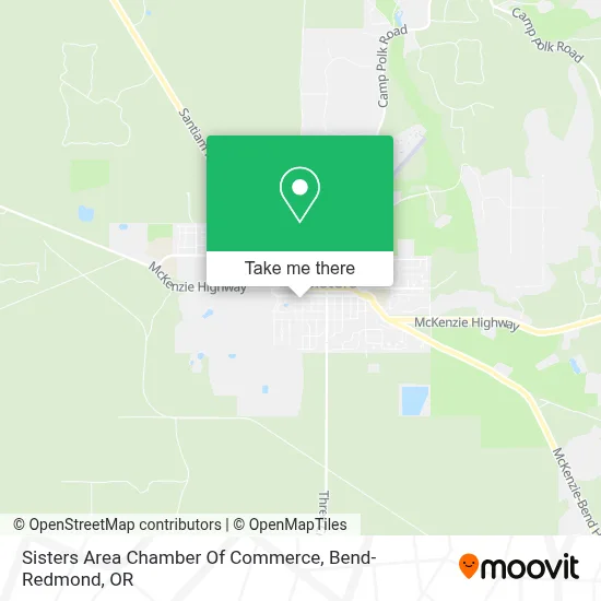 Sisters Area Chamber Of Commerce map