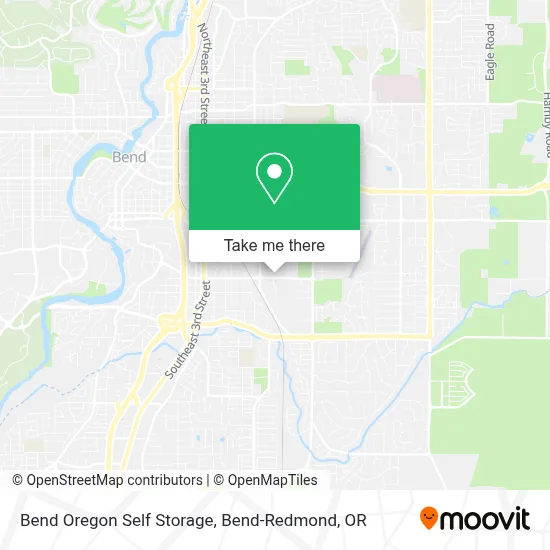 Bend Oregon Self Storage map