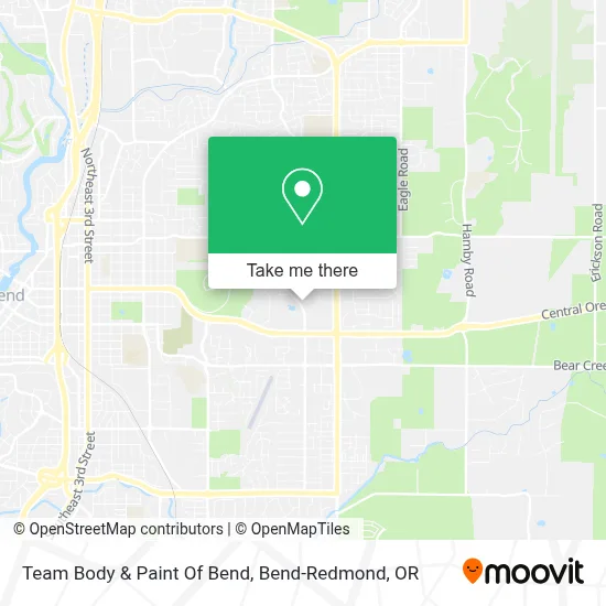 Team Body & Paint Of Bend map