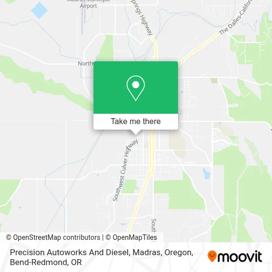 Precision Autoworks And Diesel, Madras, Oregon map