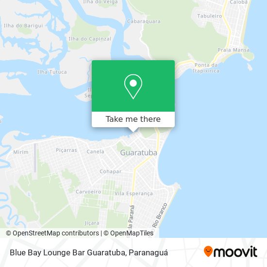 Mapa Blue Bay Lounge Bar Guaratuba