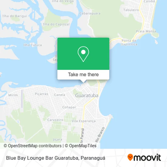 Blue Bay Lounge Bar Guaratuba map